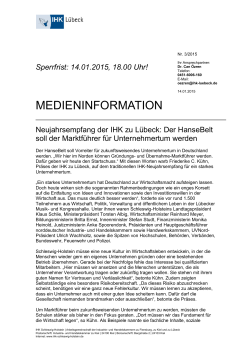 MEDIENINFORMATION - IHK Schleswig