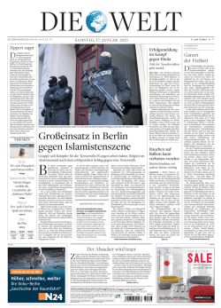 Gro&szlig;einsatz in Berlin gegen Islamistenszene