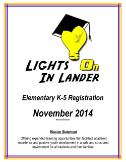 November 2014 - Lights On In Lander