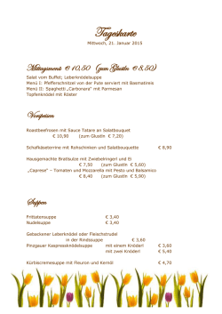 Tageskarte und Klassiker