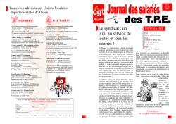 journal TPE 4&egrave;me trimestre 2014