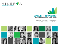 Annual Report 2013 - The Minerva Foundation