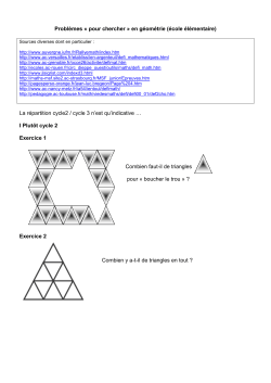 Problèmes « pour chercher » en géométrie