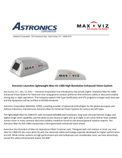 Astronics Launches Lightweight Max