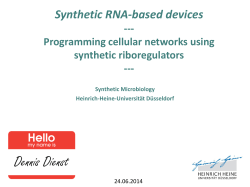 Synthetic RNA-based biocomputing devices