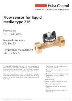 Flow sensor for liquid media type 236
