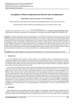 Investigation of Silicon carbide based thin films for