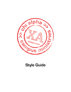 Style Guide - Chi Alpha Campus Ministries, USA