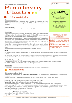 Infos municipales - Mairie de Pontlevoy
