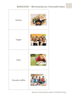Menschen A1 Wortschatzkarten Modul 3 Freizeitaktivitaeten