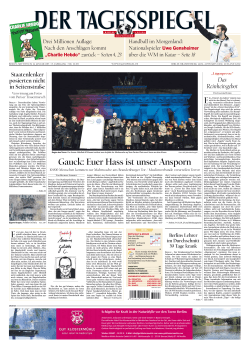 Leseprobe zum Titel: Der Tagesspiegel (14.01.2015)