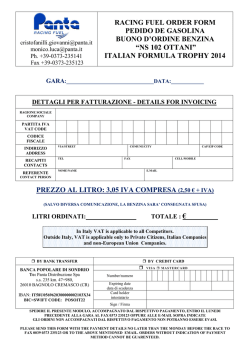 ordine carburante - F2 Italian Formula Trophy