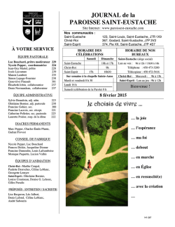 Journal paroissial - Paroisse Saint