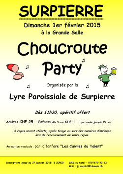 Flyer choucroute 2015 - La Lyre Paroissiale de Surpierre