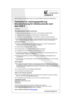 Teamleiter - Landkreis L&ouml;rrach