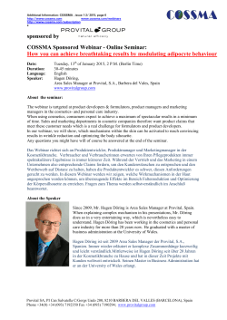 Download Info COSSMA Webinar mit Hagen Döring(PDF)
