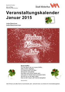 Veranstaltungskalender Januar 2015(PDF, 395 KB)