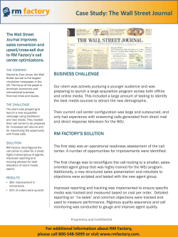 Case Study: The Wall Street Journal