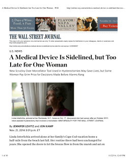 A Medical Device Is Sidelined, but Too Late for One Woman