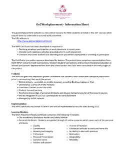 Go2Workplacement - Information Sheet
