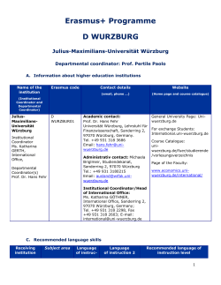 Erasmus+ Programme D WURZBURG
