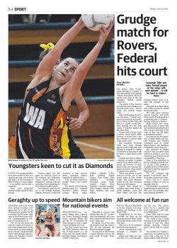 Grudge match for Rovers, Federal hits court