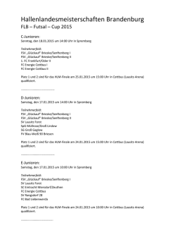 HLM Turnier&uuml;bersicht C bis F