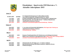 Jahreskalender 2015 - ESV 1925 Horrem e.V.