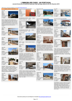 Journal immobilier FARO - Immobilier Portugal