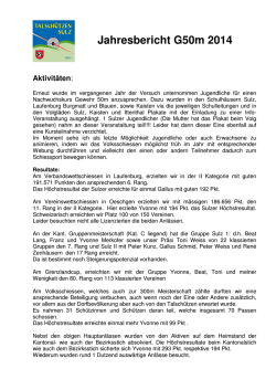 Jahresbericht G50m 2014