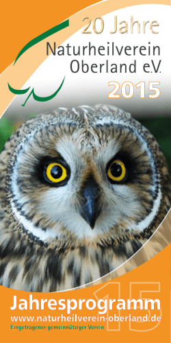 Jahresprogramm 2015 des Naturheilvereins