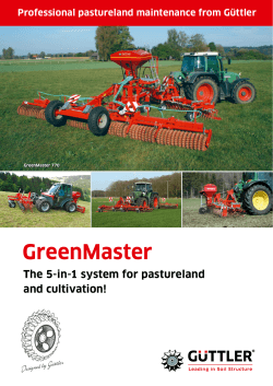 Greenmaster Brochure - Guttler Rollers from WoxAgri