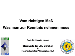 Vortrag von Prof. Dr. Harald Lesch