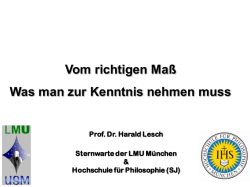 Vortrag von Prof. Dr. Harald Lesch
