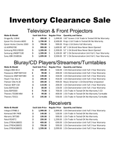 Clearance List All 10-18-2014