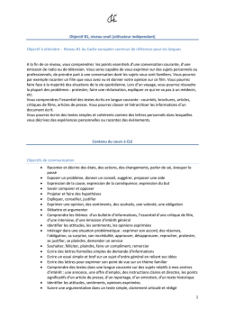 Objectif niveau B1 en fran&ccedil;ais