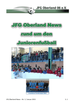 JFG Oberland News – Nr. 1 / Januar 2015 S. 1