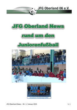 JFG Oberland News &ndash; Nr. 1 / Januar 2015 S. 1
