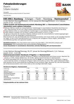 Fahrplanänderungen Bayern S-Bahn