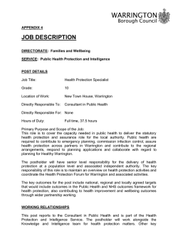 APPENDIX 4 - Warrington Borough Council