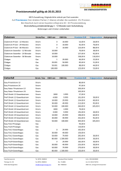 Provisionsmodell TeamGermany