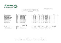 22_02_2014 Classifiche Campionato Provinciale Formula