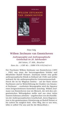 Willem Zeylmans van Emmichoven - Verlag des Ita Wegman Instituts
