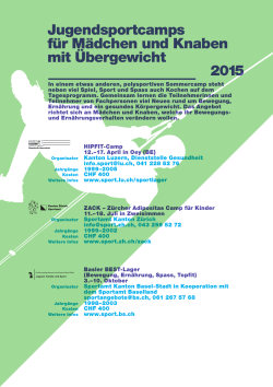 Flyer Jugendsportcamps 2015