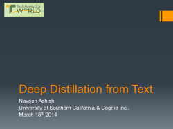 Deep Distillation from Text