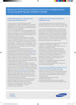 Installationsservice-Bedingungen