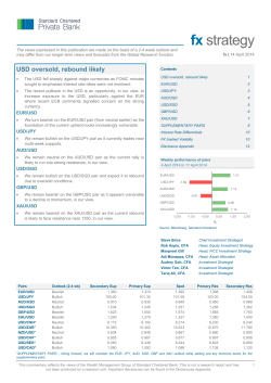 fx strategy - Standard Chartered Bank