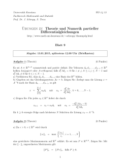 Blatt 9 - FB Mathematik und Statistik