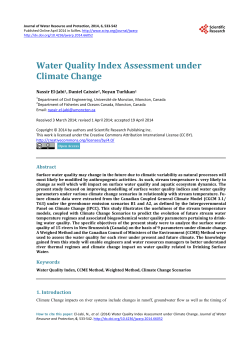 Water Quality Index Assessment under Climate Change