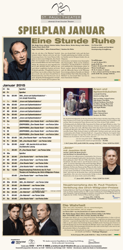 Januar 2015 - St. Pauli Theater